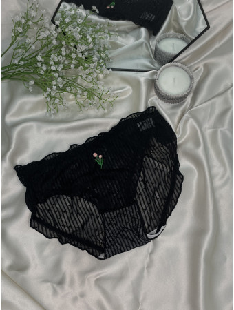 Черные нежные трусики (XL)